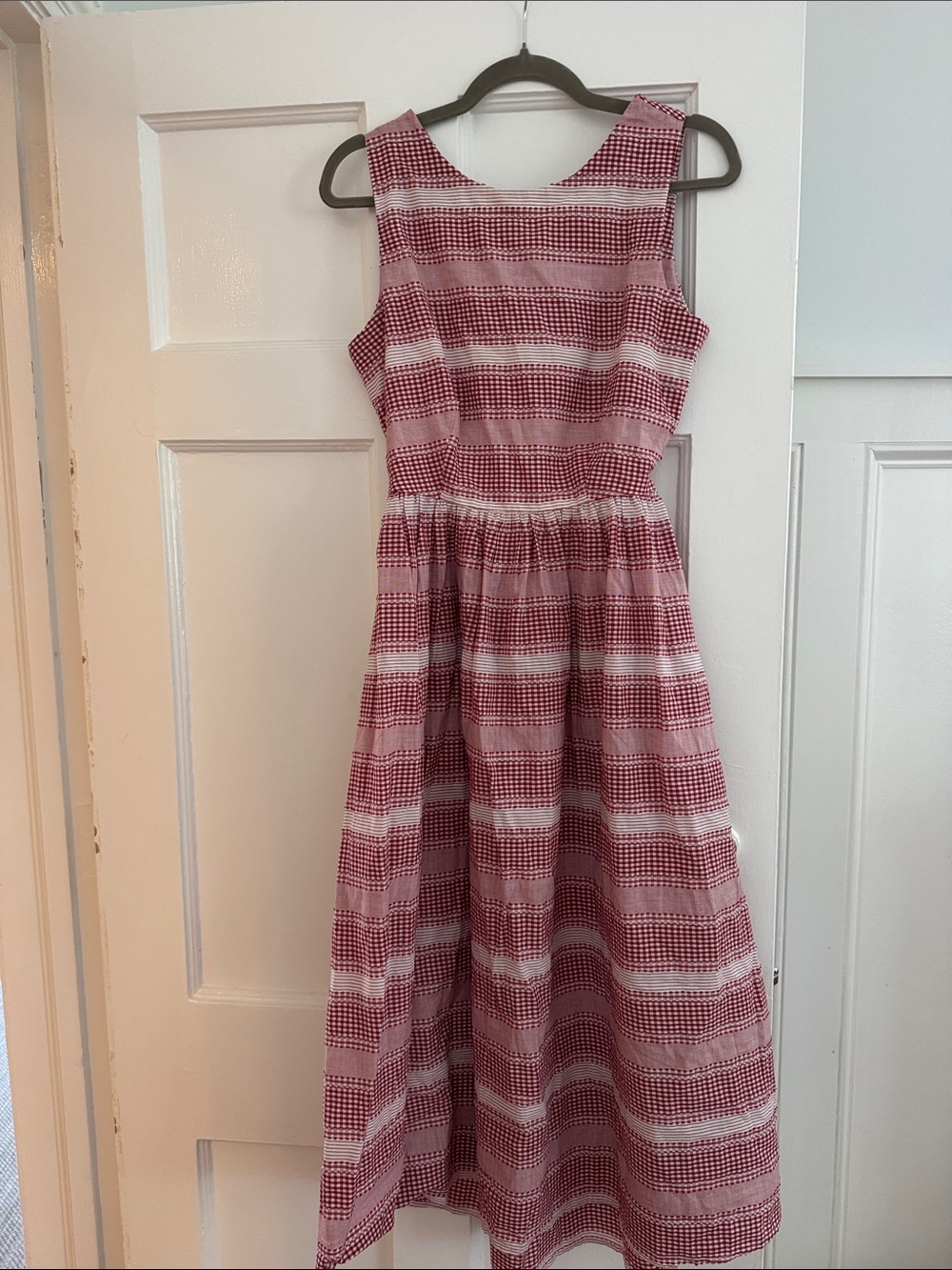 Tuckernuck Pink and White Striped Sleeveless Fit-and-Flare Dress